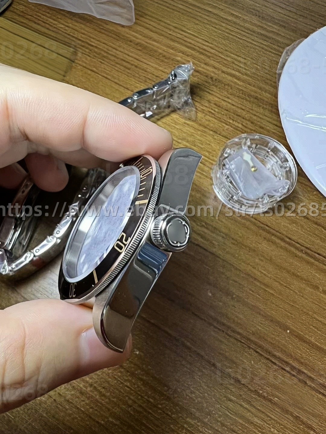 DIY SET for 2824 41MM Watch case + dial + hands + Strap Sapphire