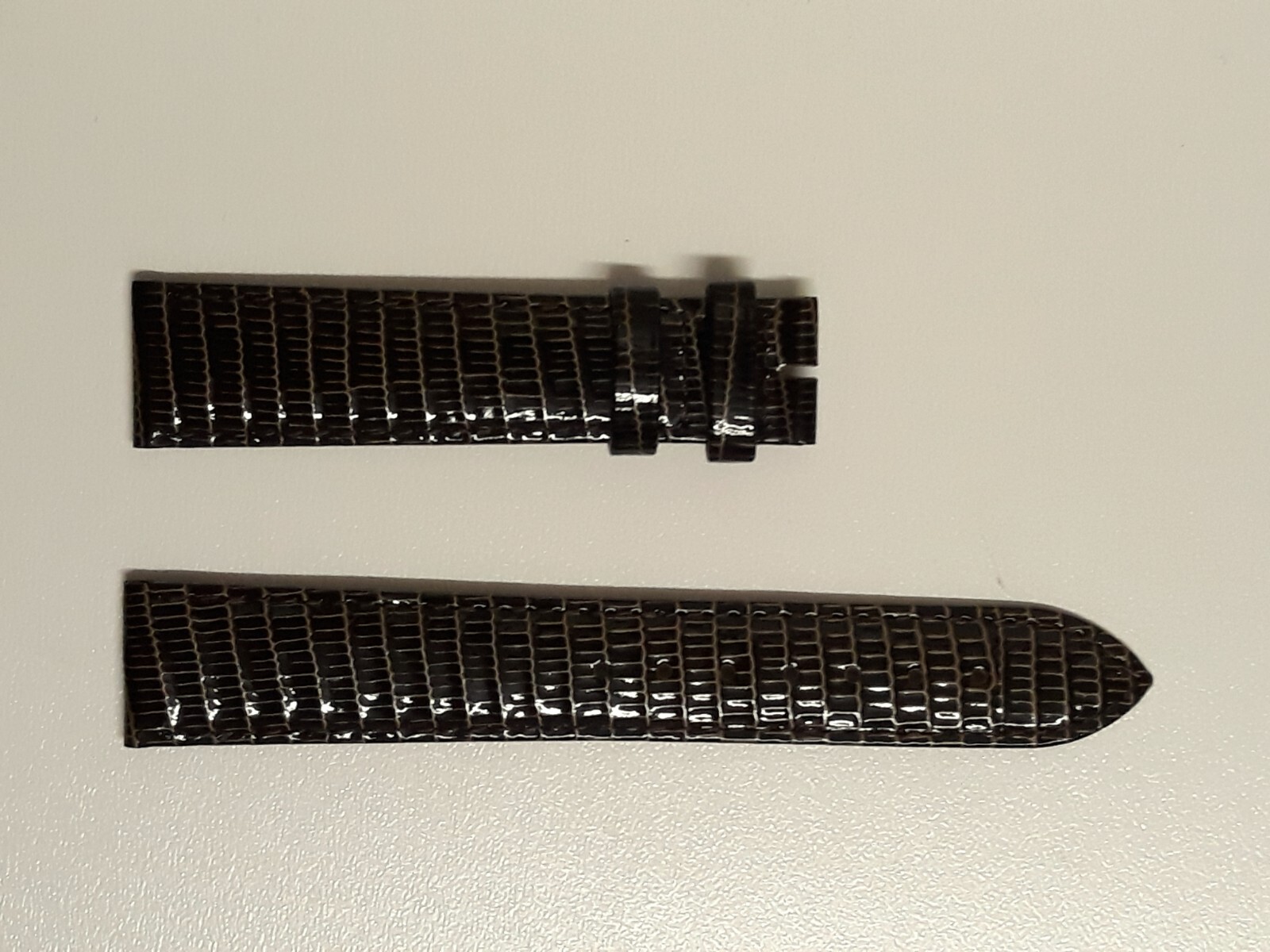 ORIGINAL LONGINES BROWN LIZARD PRINT STRAP 18mm BUCKLE 16mm