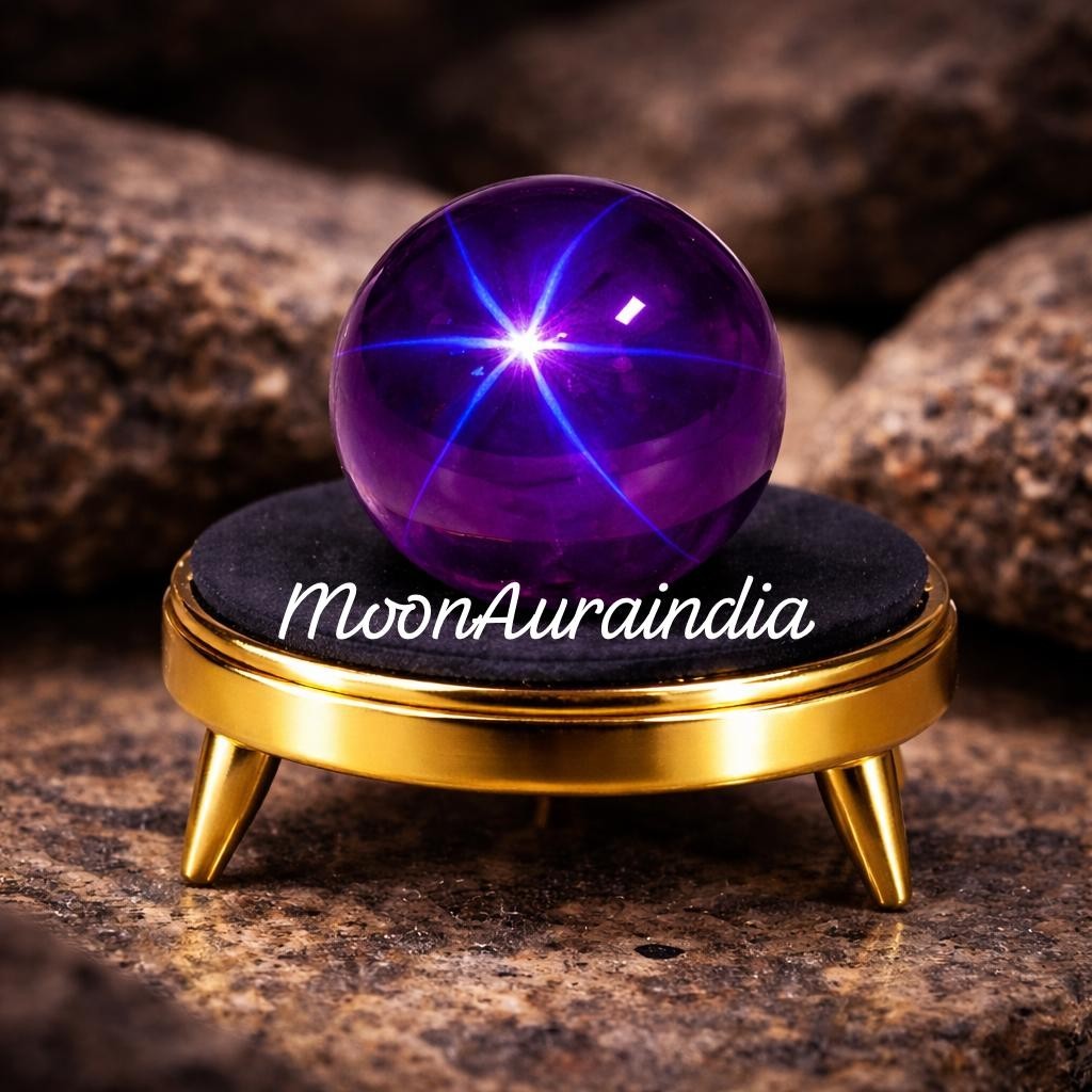14Ct Natural Purple Star Sapphire Gemstone Rare 6 Rays Star Sapphire Gemstone