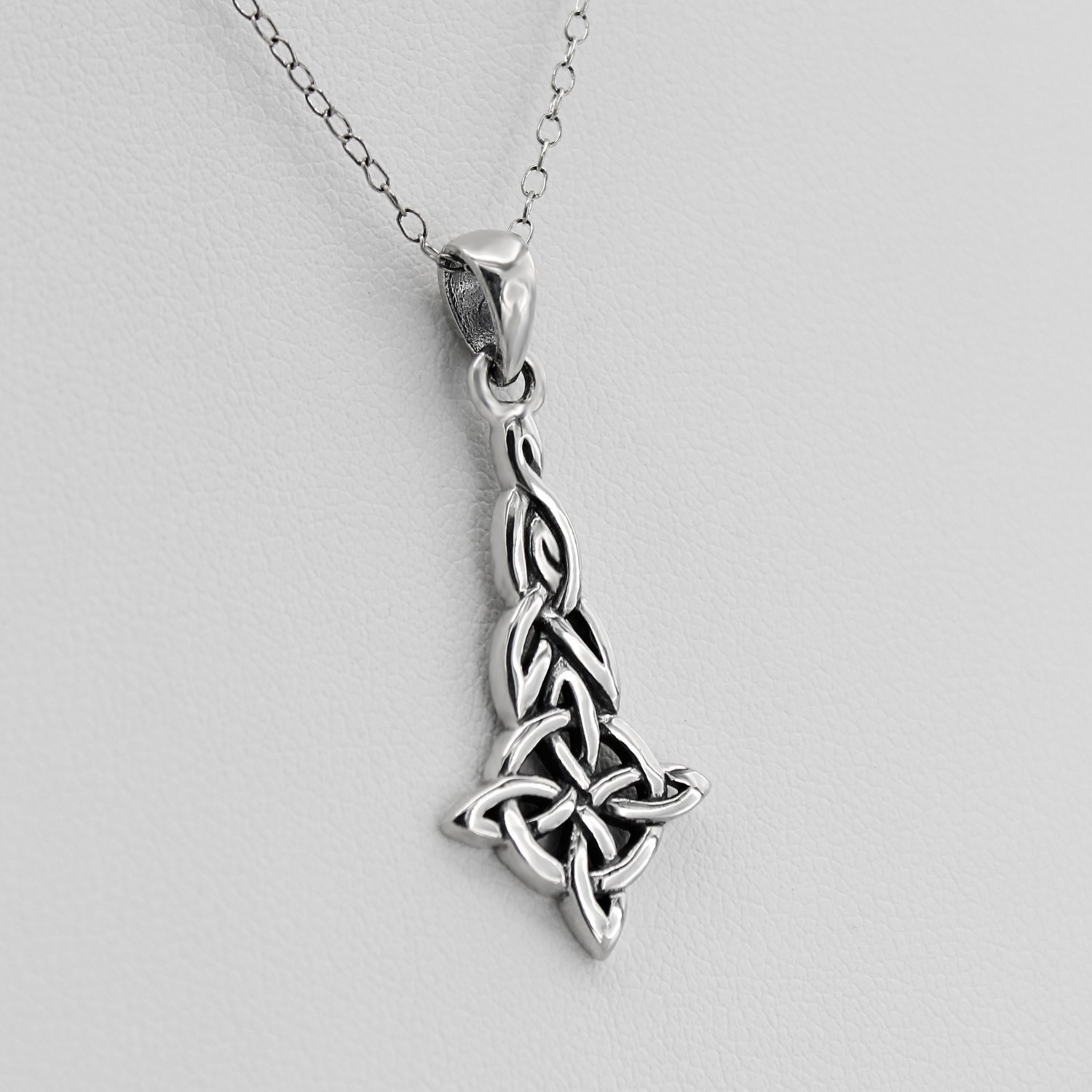 Sterling Silver Celtic Quaternary Witches Knot Pendant – Symbol of Protection