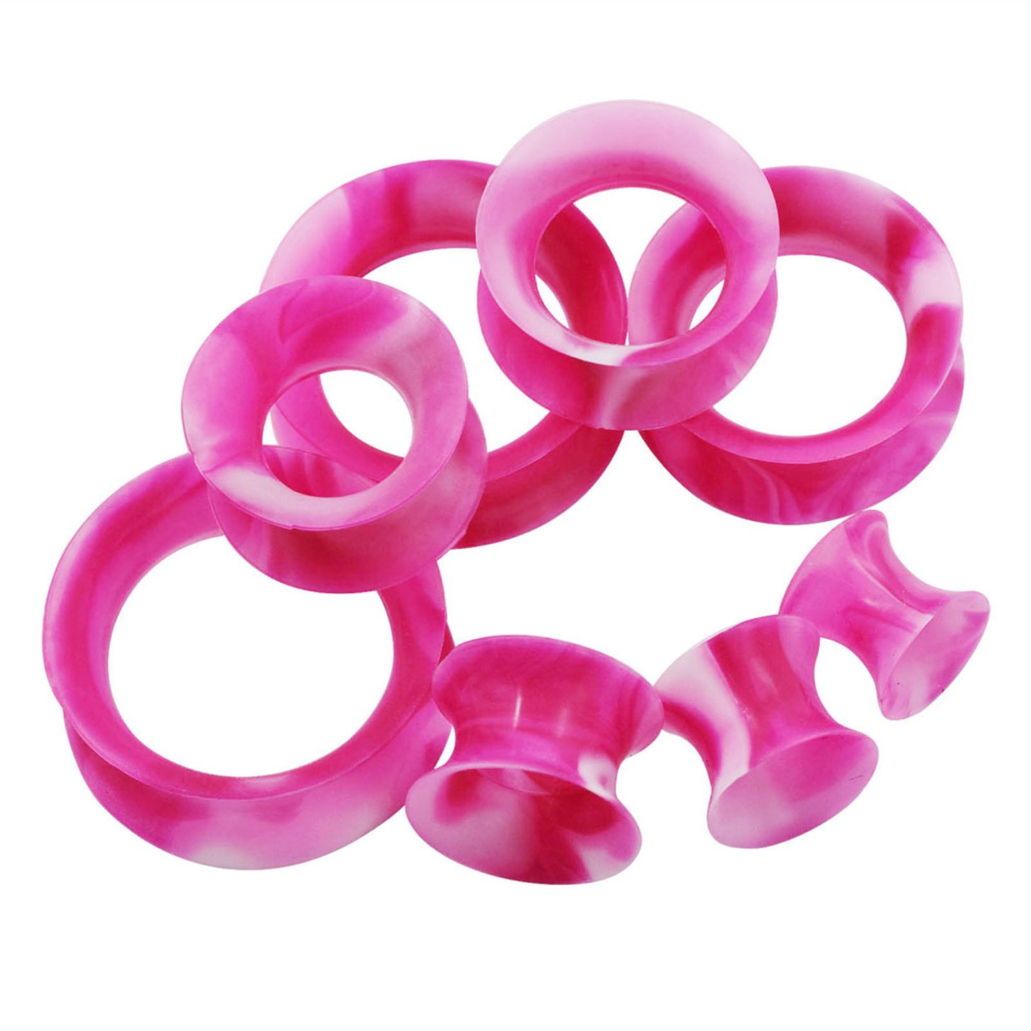 2pcs Thin Silicone Ear Skin Ear Tunnels Plugs Gauges Earskin Earlets Flesh Gauge