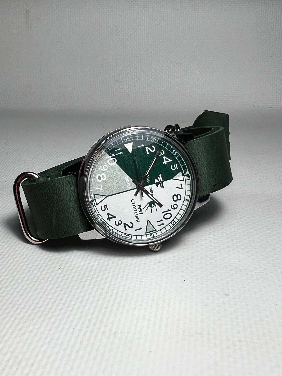 Soviet wrist watch RAKETA 1957 Day-Night from the former USSR Space Era Style