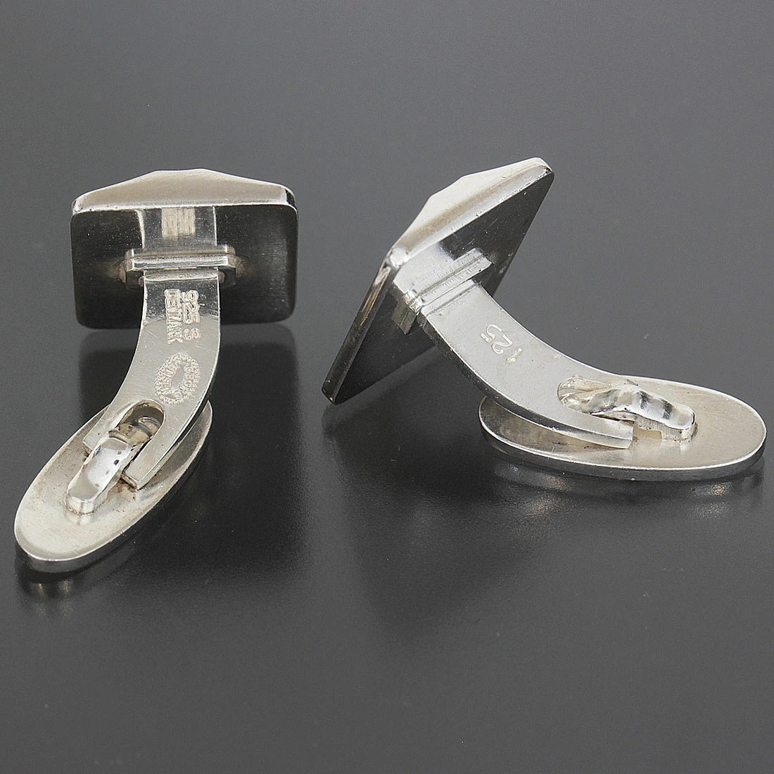 Georg Jensen Cufflink Sterling Silver 925 16x14mm pre-owned