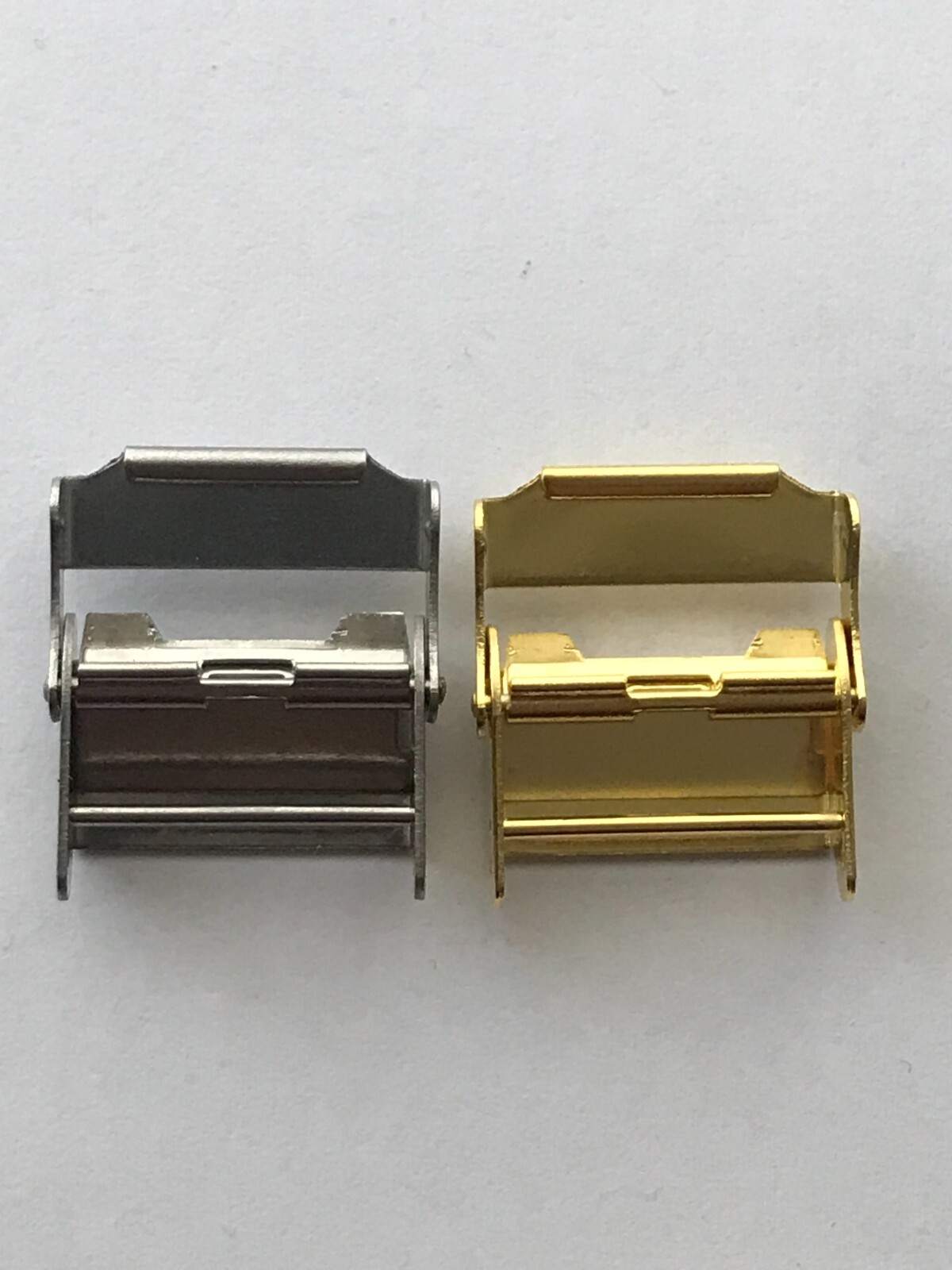 Sliding Clamp Security Clasp Watch Bracelet Strap 7mm to 22mm Gold and Silver