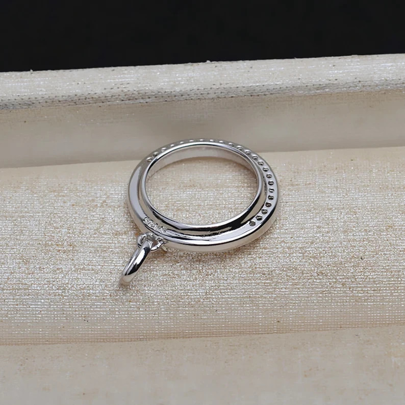 Silver Circle Bezel Cup For 2Ct Created Diamond Pendant Blank 14mm