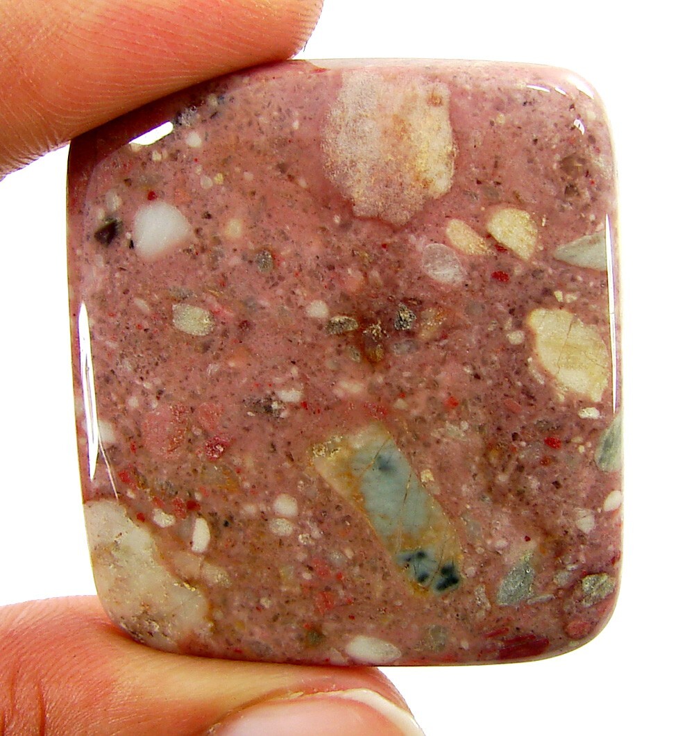 91.20 Ct Natural Chert Breccia Loose Gemstone Cabochon Wire Wrap Stone – 1532