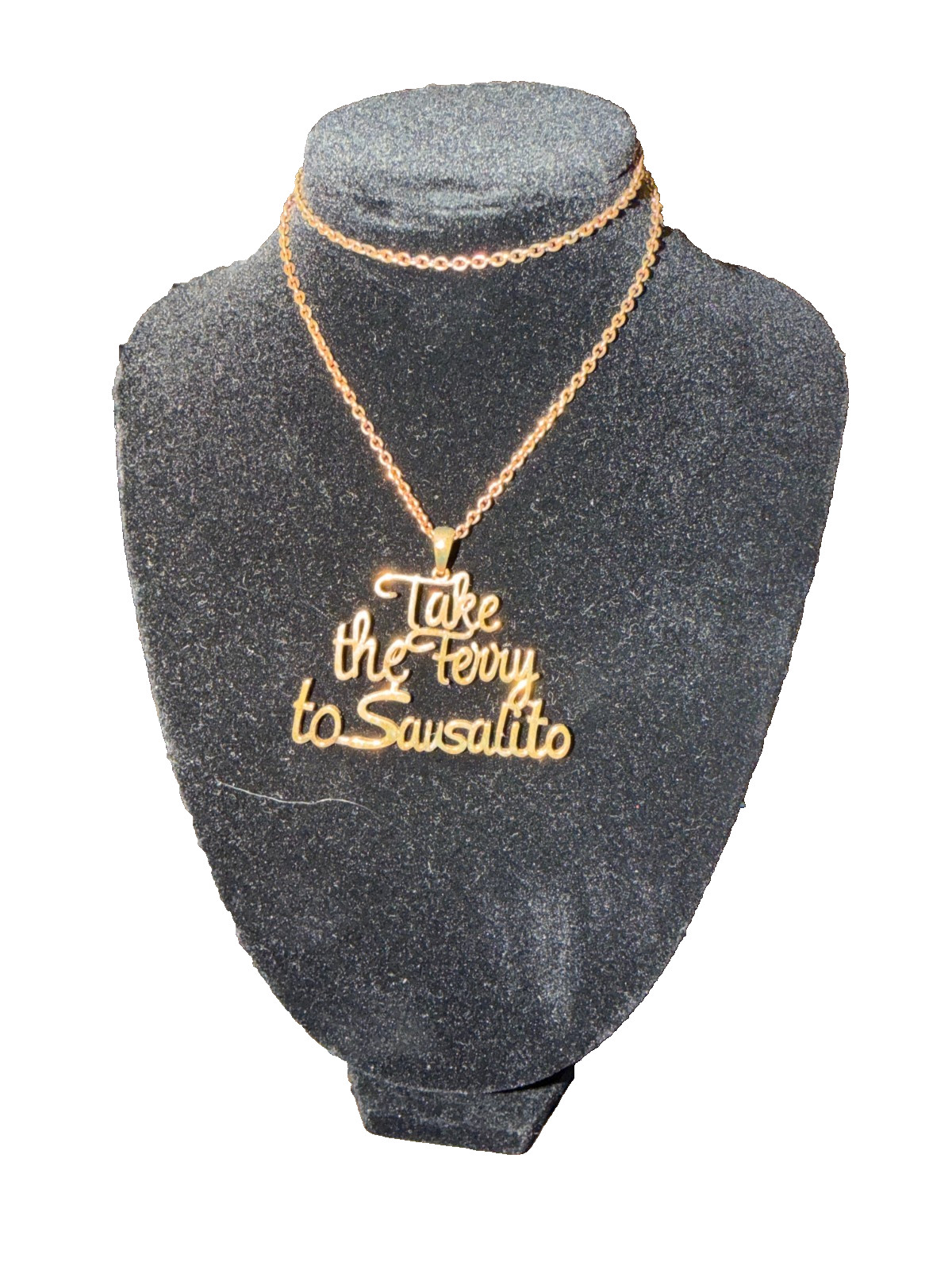 Take the Ferry to Sausalito Necklace 18” Gold-Plated Silver Song Jewelry