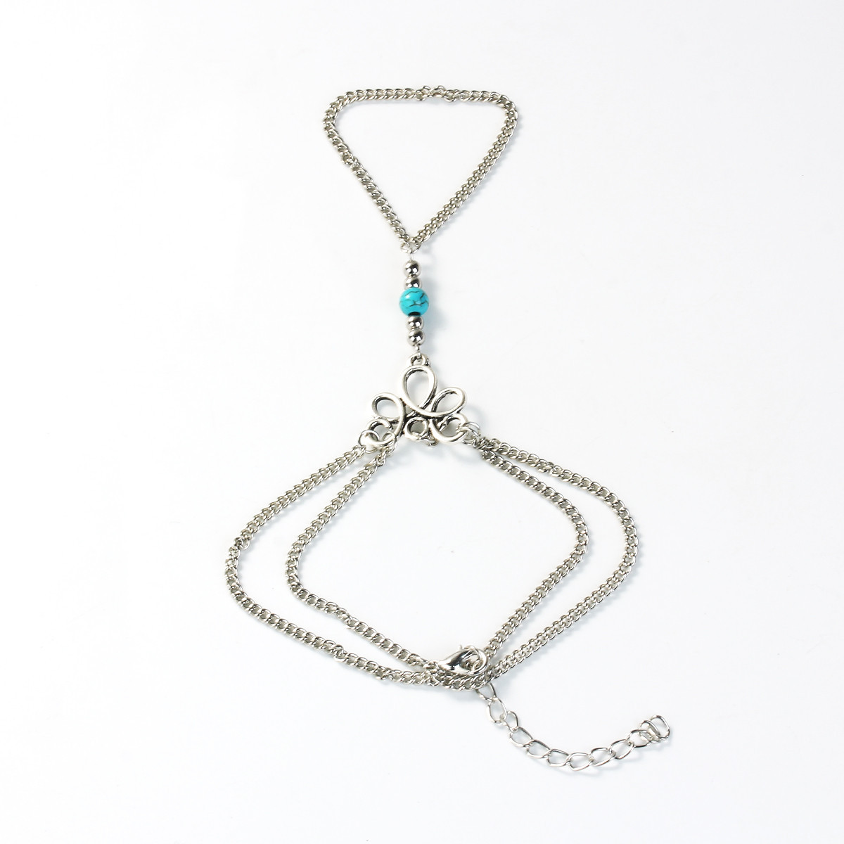 Sexy Sparkles Retro Bracelet Finger Ring Bangle Slave Chain