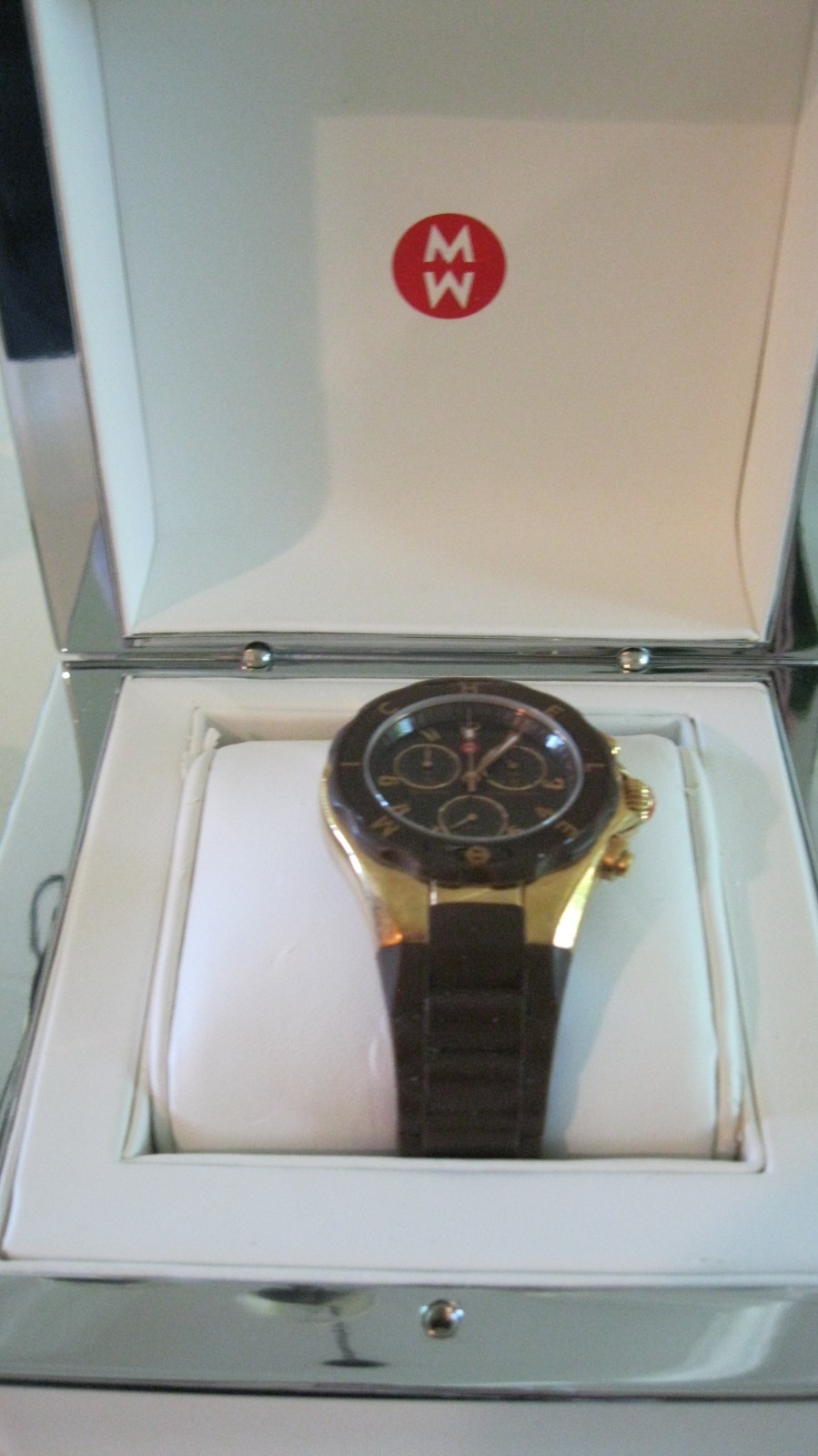 MICHELE TAHITIAN JELLY BEAN WATCH BROWN