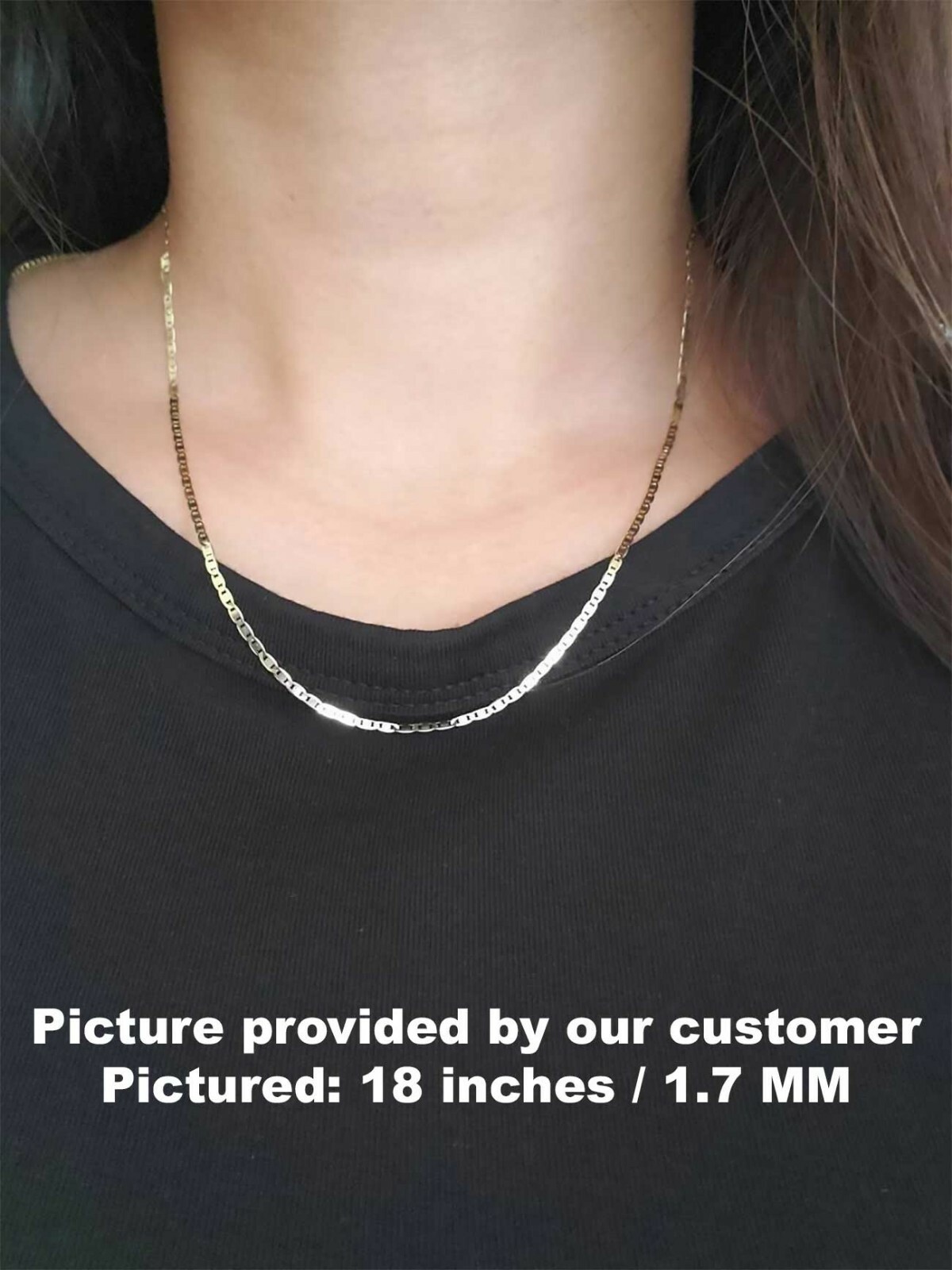 Solid 10K Yellow Gold Mariner Link Chain Necklace, 16″ To 30″, 1.2MM To 5.5MM