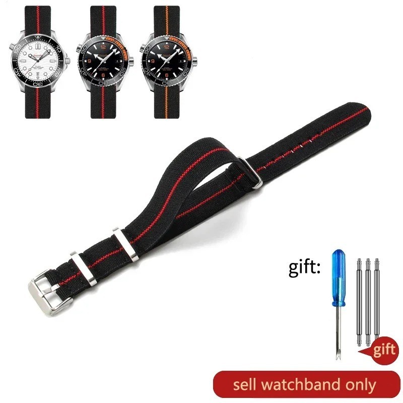 Premium Nylon Watch Strap Stitched Military Style Durable Adjustable Replacement