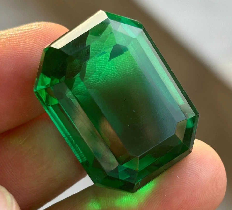 97 Ct Natural Green Emerald Emerald Cut CERTIFIED Colombian Loose Gemstone 6YHE