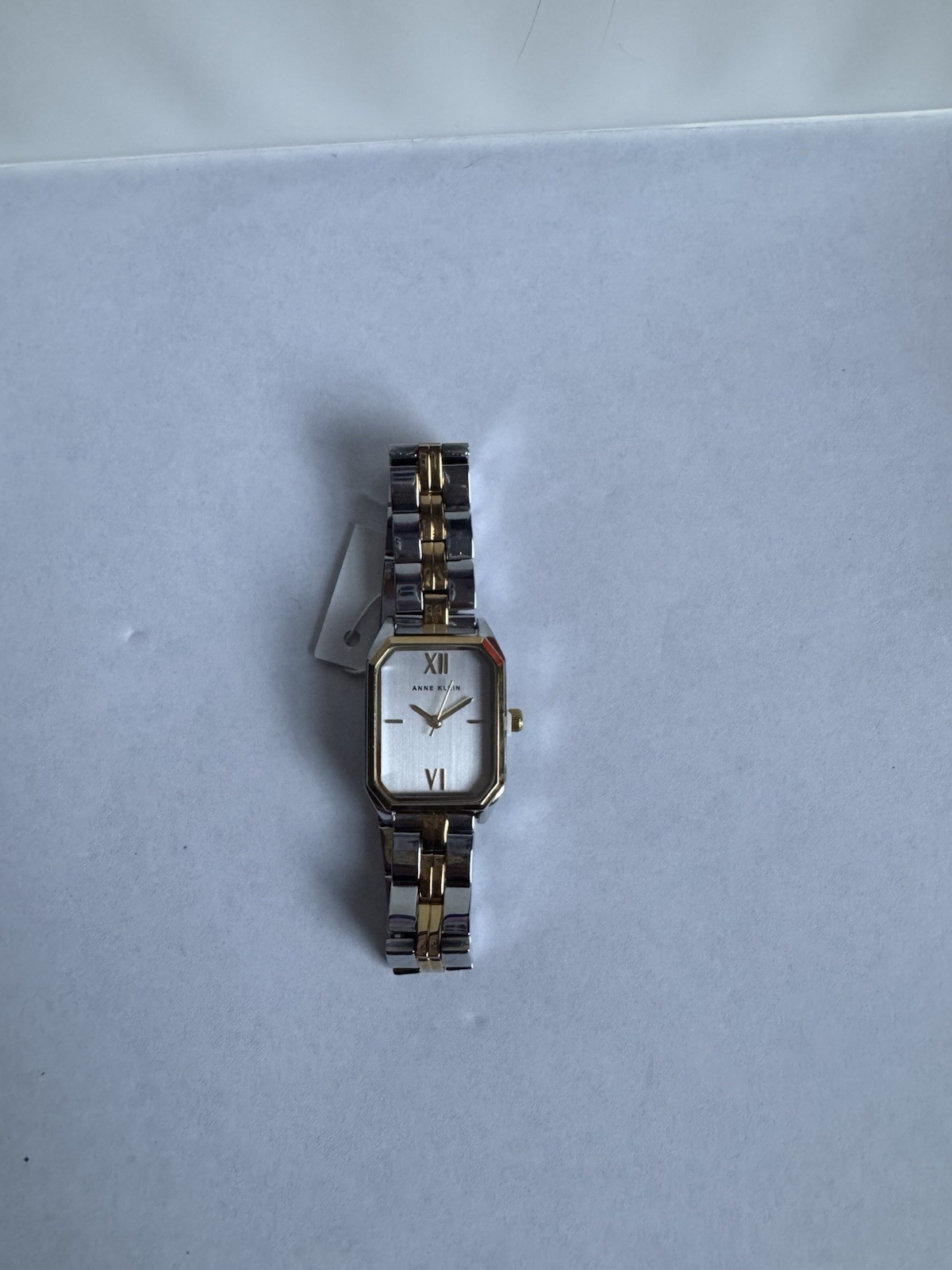Anne Klein Women’s Two-Tone Rectangular Quartz Bracelet Watch Roman 24mm