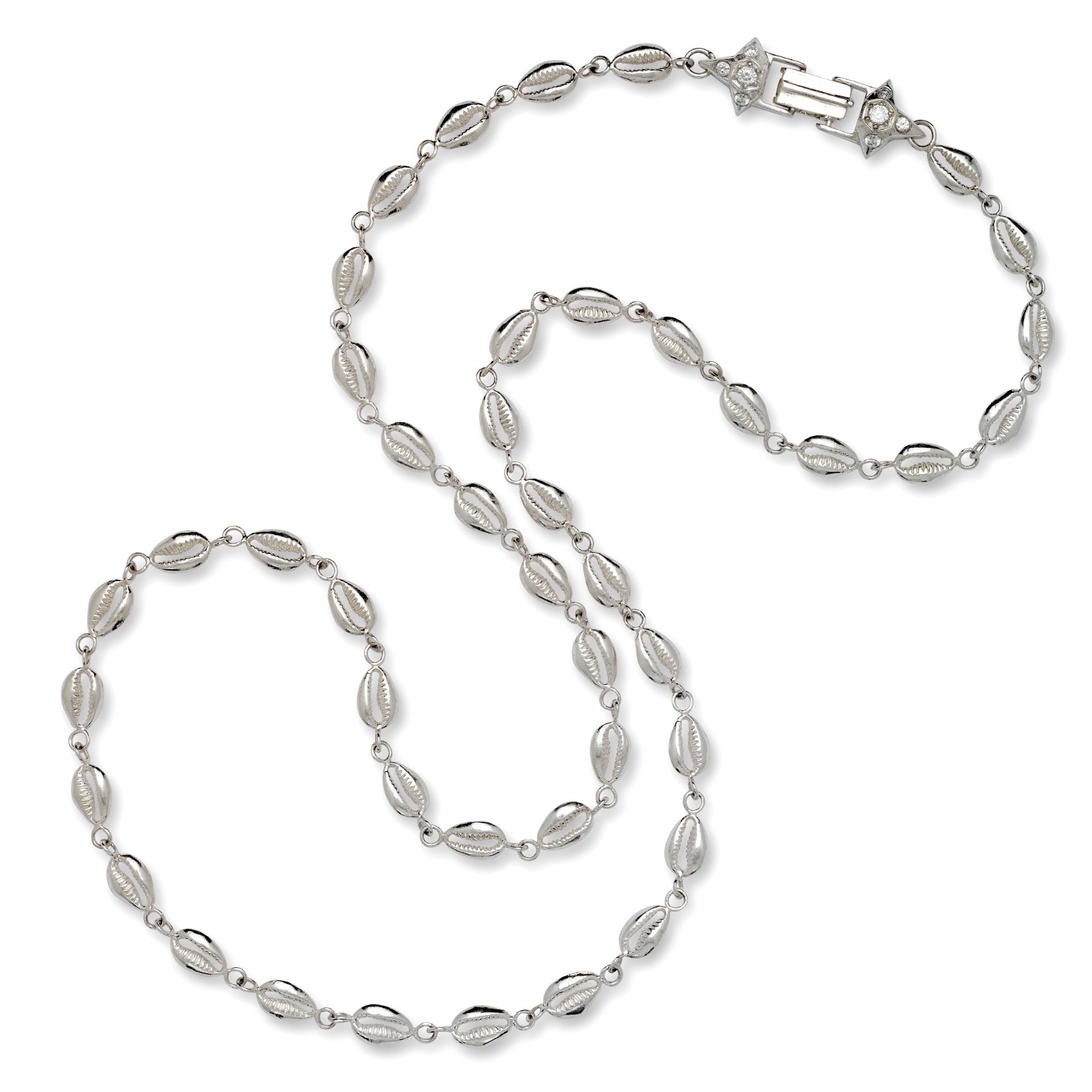 925 Sterling Silver Cowrie Shell Belly Chain for Women, Silver Body Belt
