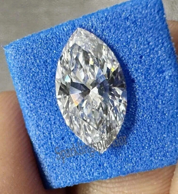 2.00 Cts MARQUISE Cut Certified Lab Grown CVD Diamond D Color VVS1 Clarity