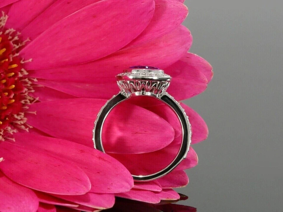 2Ct Pear Cut Lab-Created Sapphire Teardrop Engagement Ring 14K White Gold Plated