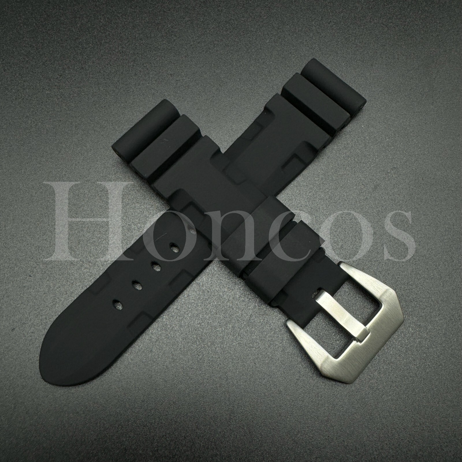 22 24 26 MM Submersible Silicone Rubber Watch Strap Band Fits for Invicta Black