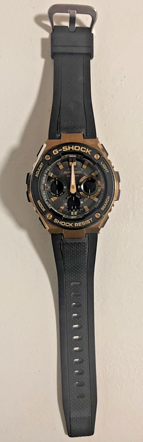 Casio G-Shock GST-S100G G-Steel Tough Solar Powered Watch Black/Gold