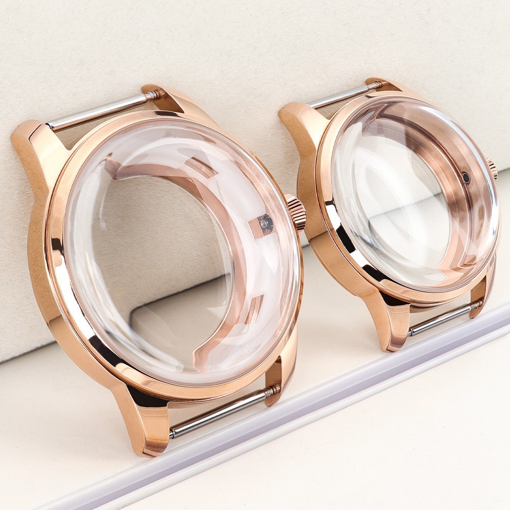 33mm/40.6mm Female/Male Rose Gold Watch Case For Seiko NH34 35 36 38 Movement