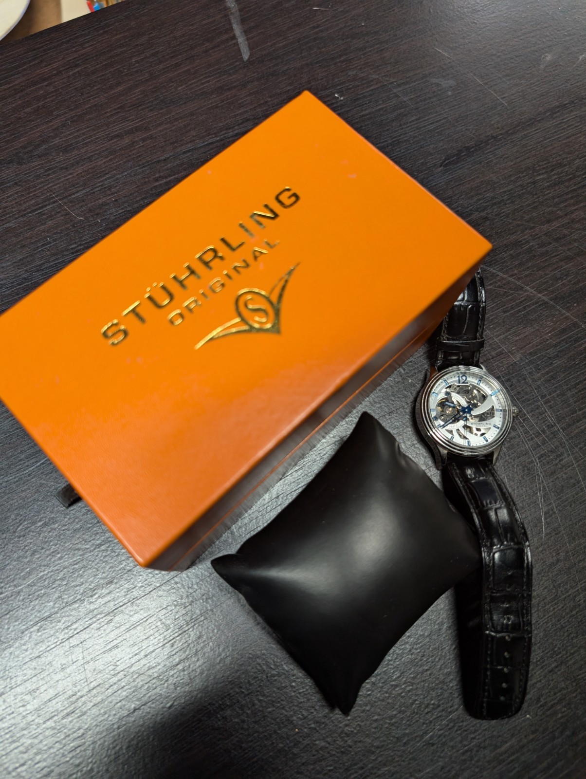 Stuhrling Original Men’s Automatic Skeleton Watch 20 Jewels CAL.ST-90050