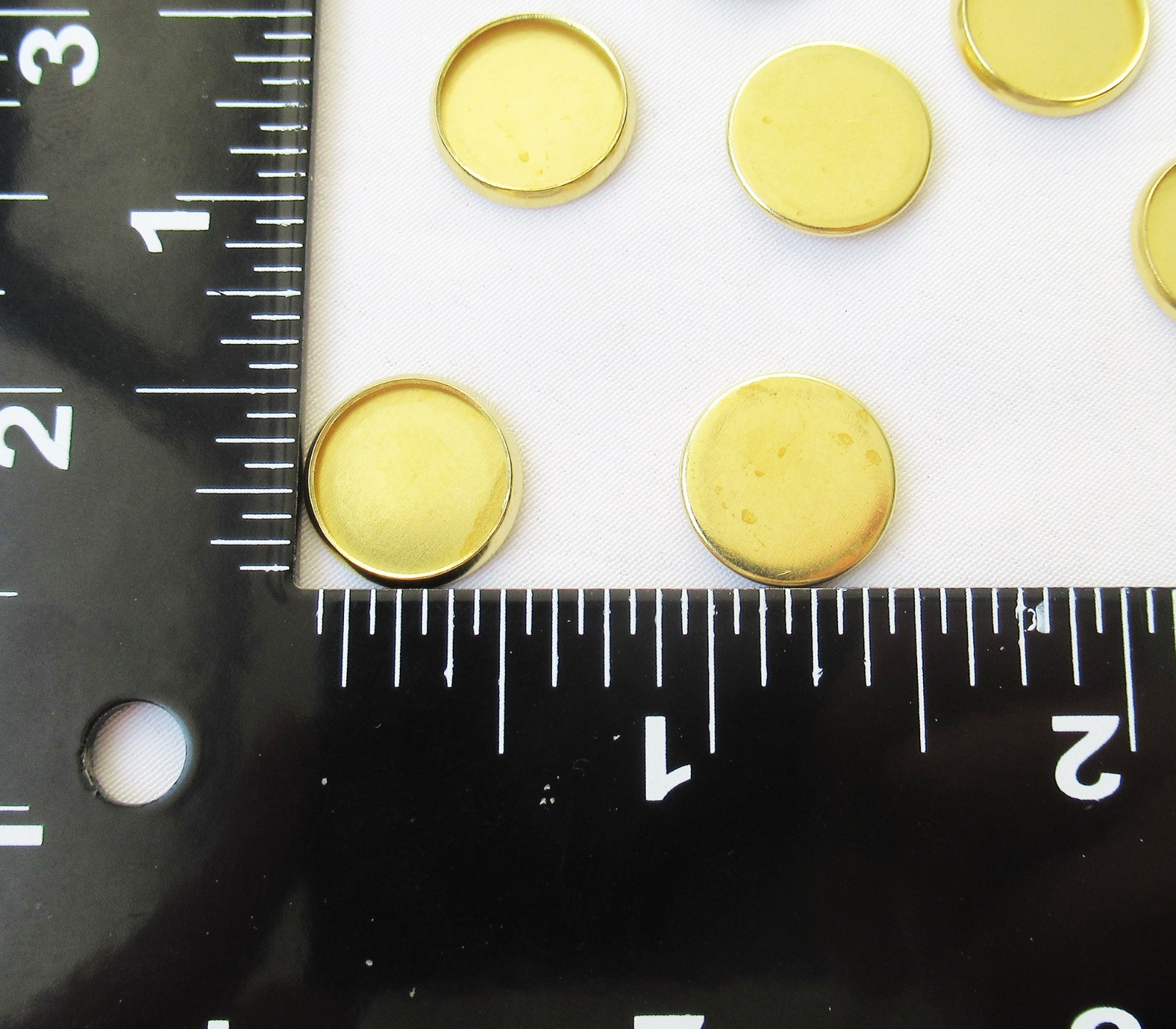 100pcs Round Brass Bezel Cup for 12mm Cabochons Settings for DIY Jewelry Making