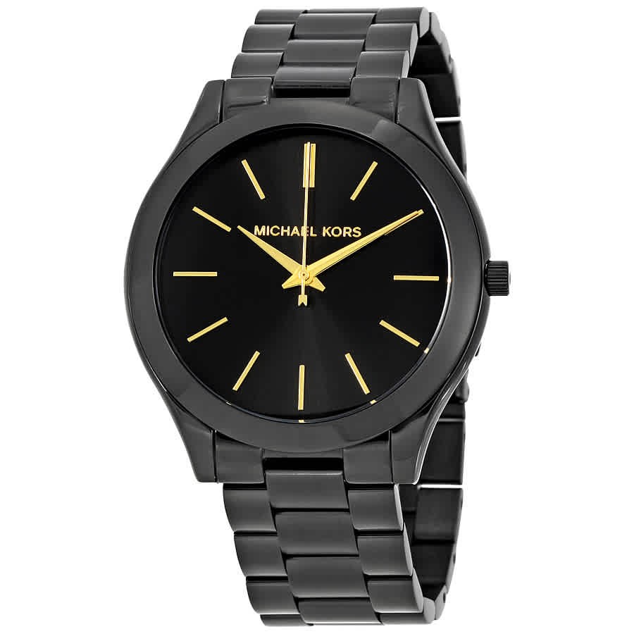 Michael Kors Slim Runway Black Dial Unisex Watch MK3221
