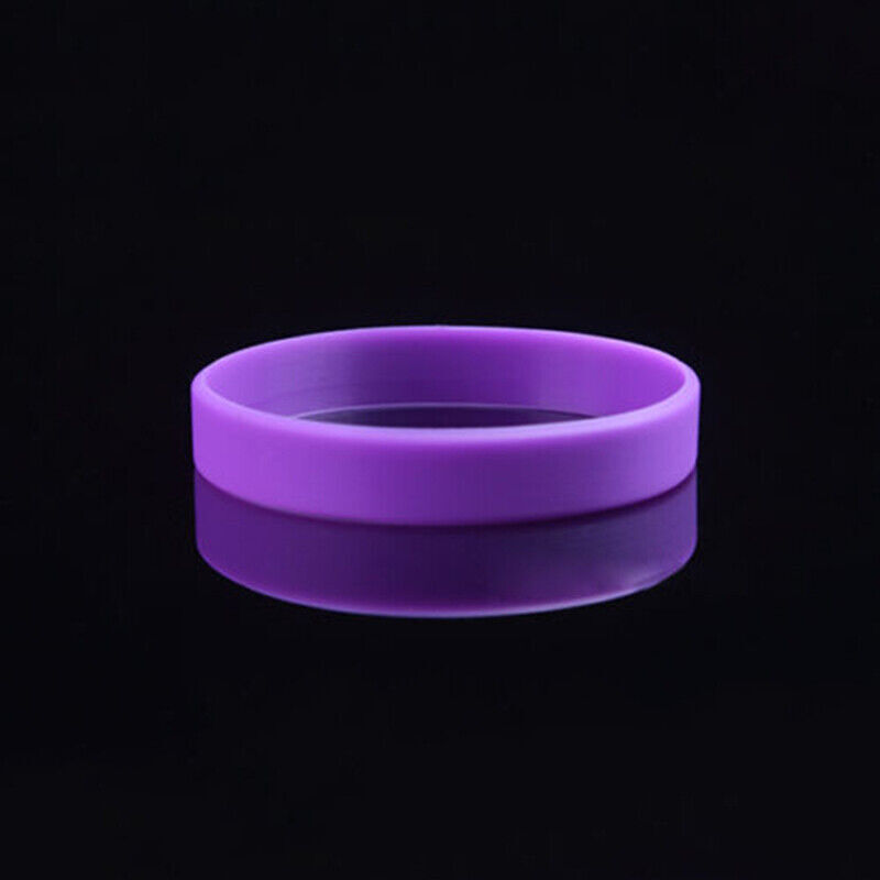 10 Pcs Silicone Rubber Bracelet Solid Wristband, Blank Rubber Band, Multicolor