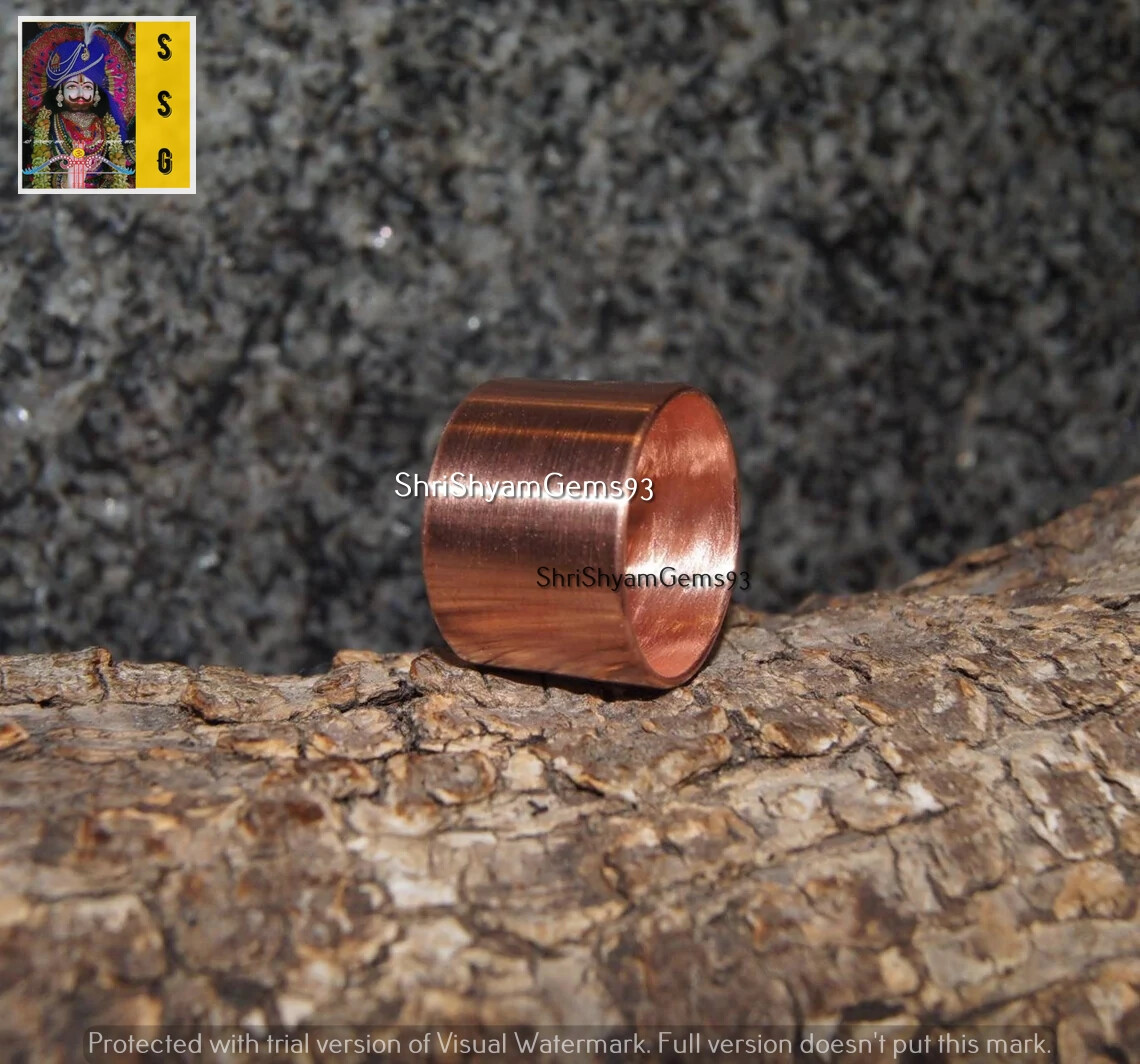 Pure Copper Ring Copper Wide Band Ring Solid Copper Ring Women & Men’s Ring