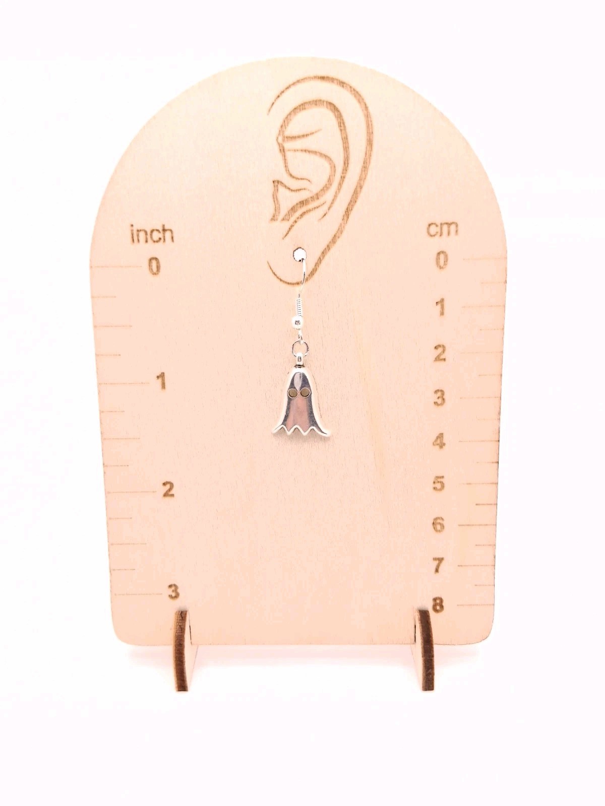 Ghost Dangle Drop Earrings Halloween Party Fashion Jewelry Gift Silvery Toned