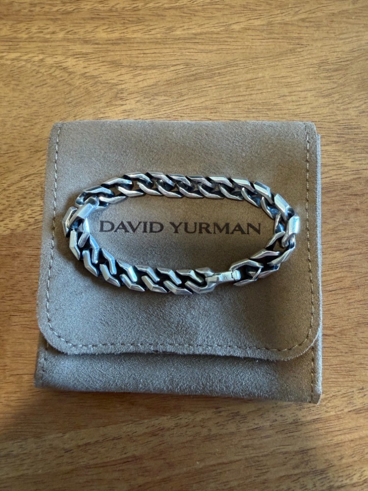 David Yurman -Curb Chain Angular Link Bracelet-Sterling Silver