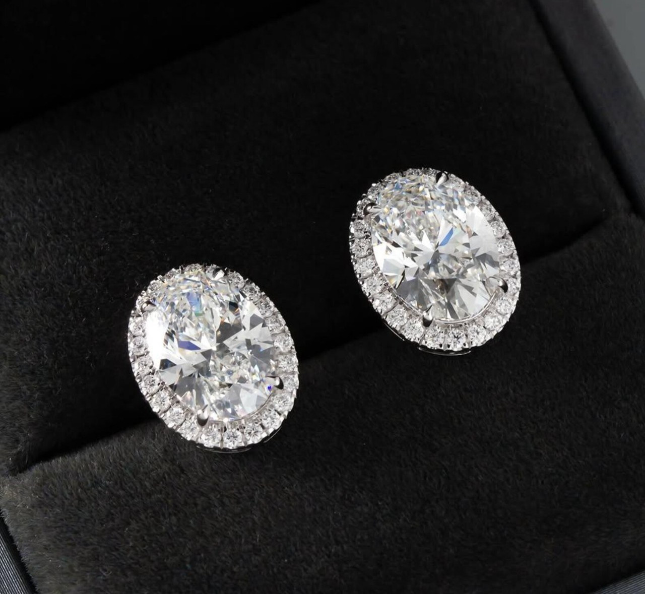 Rare Certified 4.00 Ct White Diamond Studs, Gift For Love-Tariffs FREE.