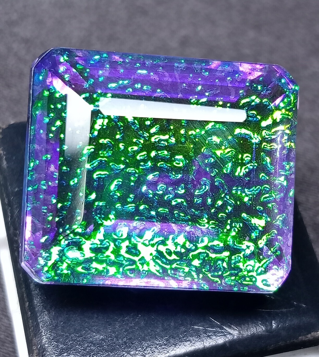 Emerald Cut Natural Monarch Fire Opal Certified 50+ Ct Loose Gemstone