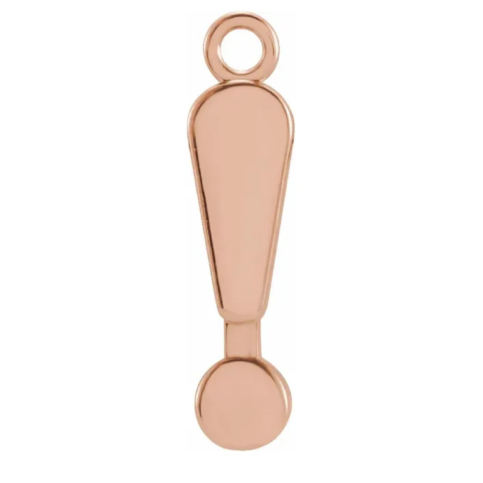 14k 18k Gold-Platinum-Silver Character Exclamation Point Surprise Dangle Charm