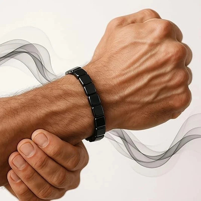 1/2X Hemys Hematite Bracelet for Men Hemios bracelet Male Energy Jewelry Gifts