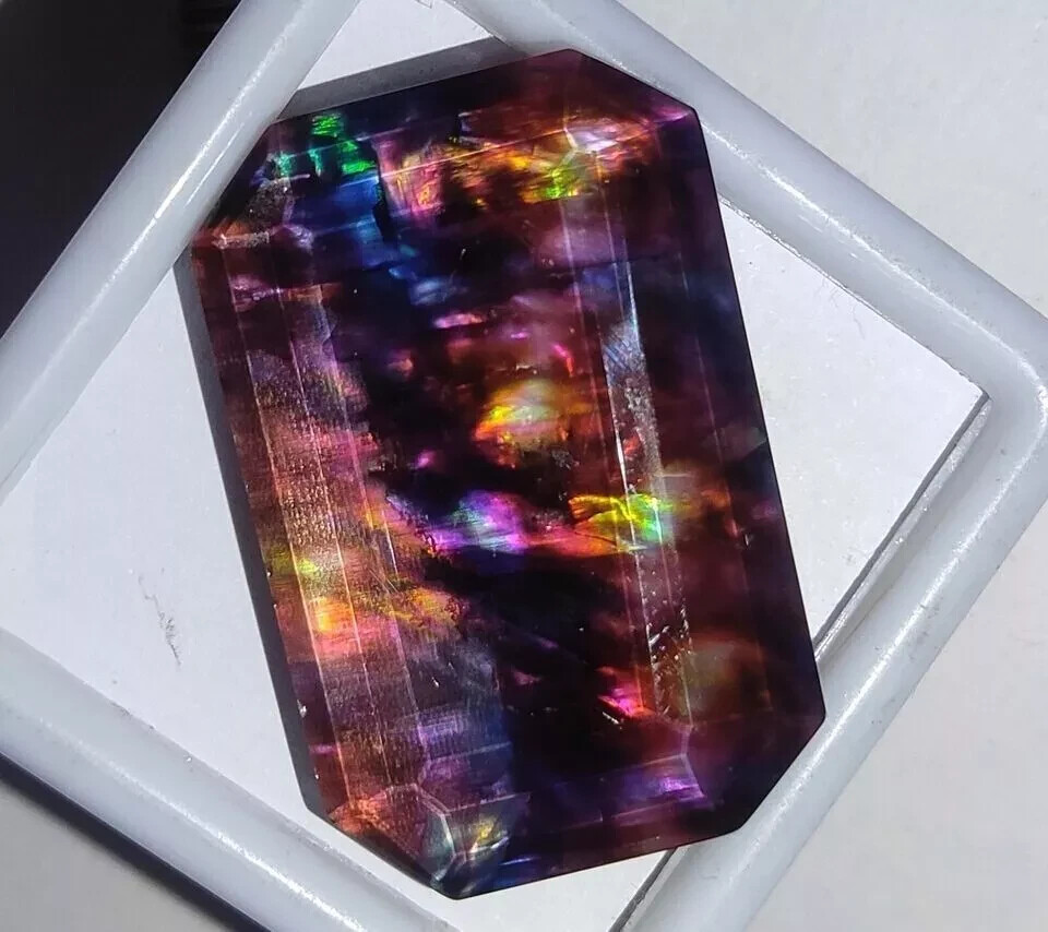 Ammolite Emerald Doublet Rare Opal-Like Organic 47.60 Ct Natural Loose Gemstone
