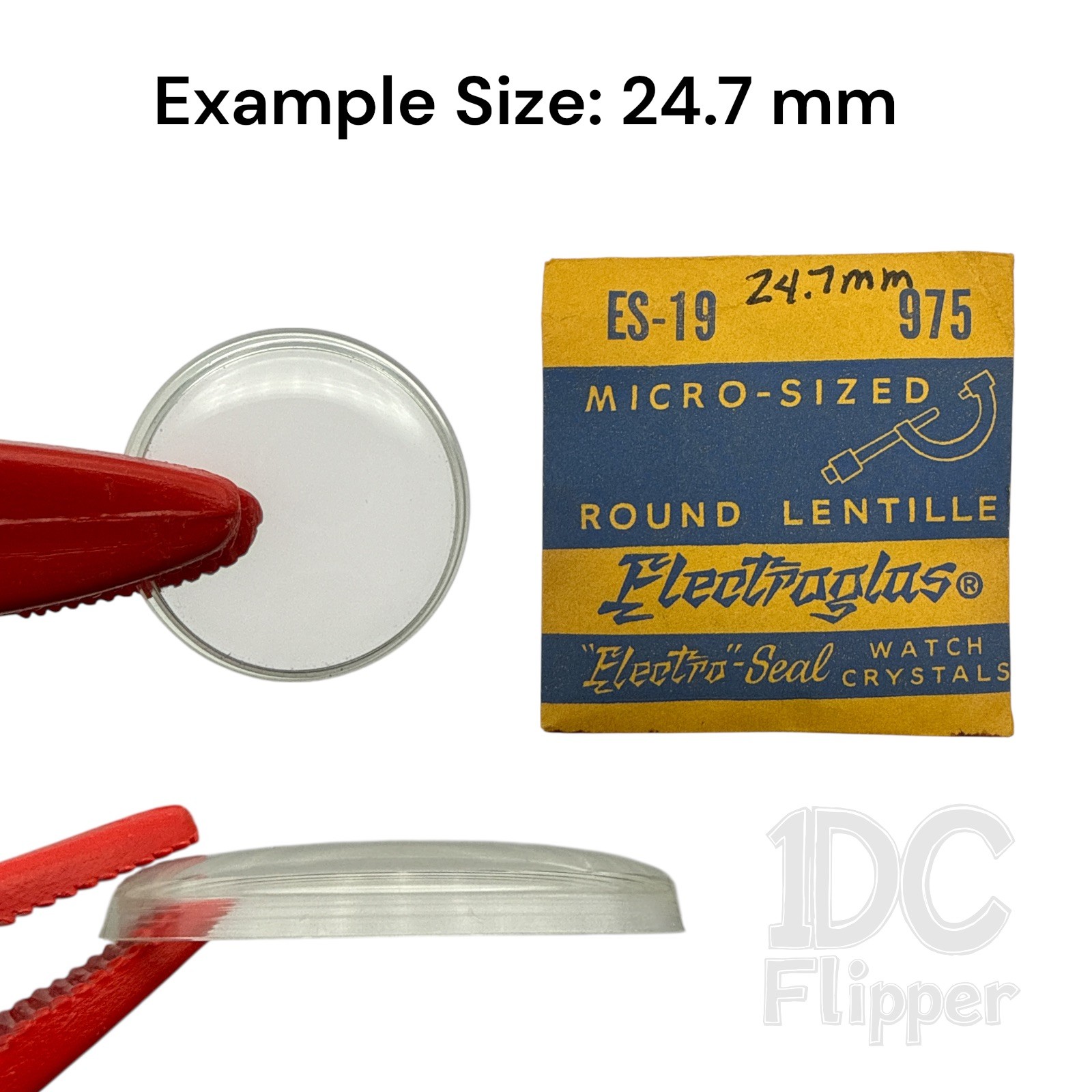 Round Normal Dome Watch Crystal 11.5 to 40.8 mm Pocket Watch ES Electroglas Read