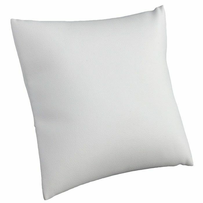 White Leatherette Jewelry Watch / Bangle Display Pillow Jewelry Holder