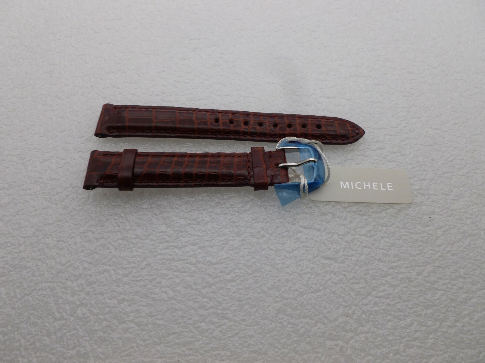Genuine Michele 16mm Burgundy Alligator Watch Band Strap NEW