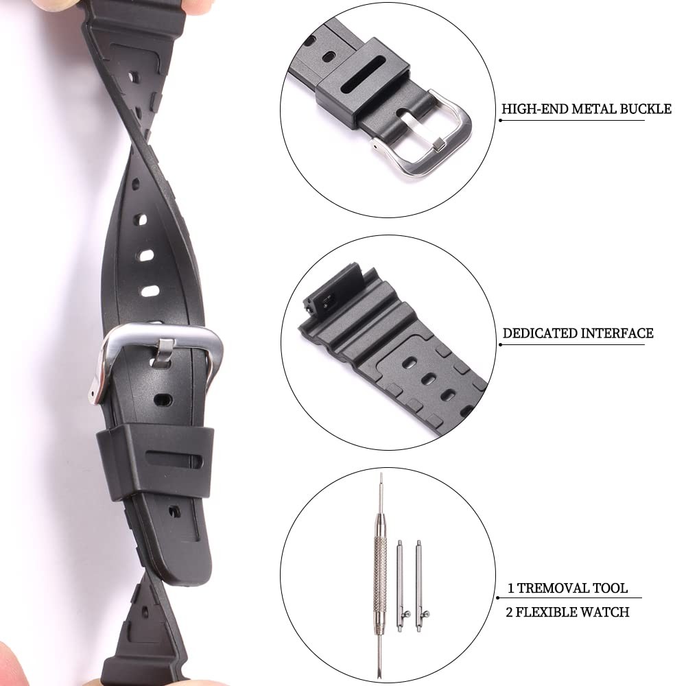 Resin Band with Casio GA2100 GA2110 GA-B2100 Series Black Men’s Strap Sports …