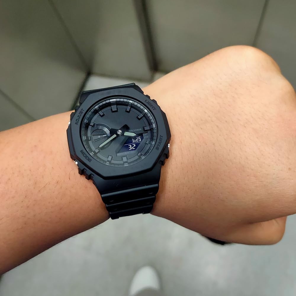 Resin Band with Casio GA2100 GA2110 GA-B2100 Series Black Men’s Strap Sports …