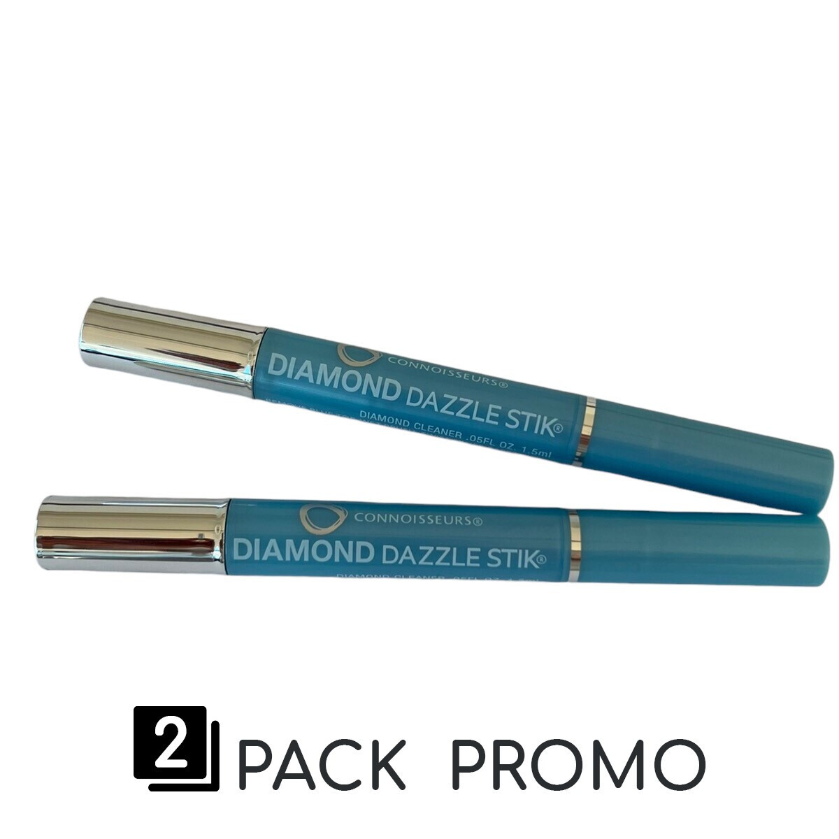 2 Pack Connoisseurs Diamond Dazzle Stick – Portable Jewelry Cleaner for Diamonds