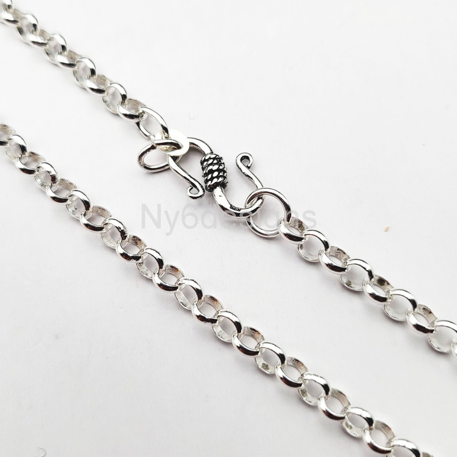 925 Sterling Silver Chains Rolo Soldered Necklace Belcher 3mm 4mm 5mm 7″-36″