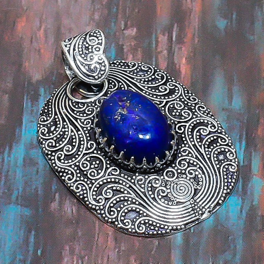 Lapis Lazuli Gemstone Handmade Gift Jewelry Pendant 1.58″ L744