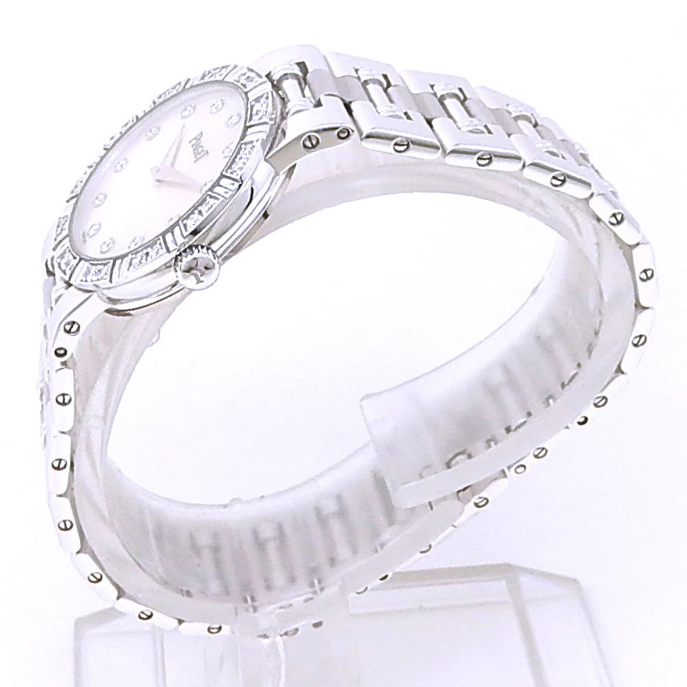 Piaget Mini Dancer 18k White Gold Diamonds Mother of Pearl Ladies Watch P10215