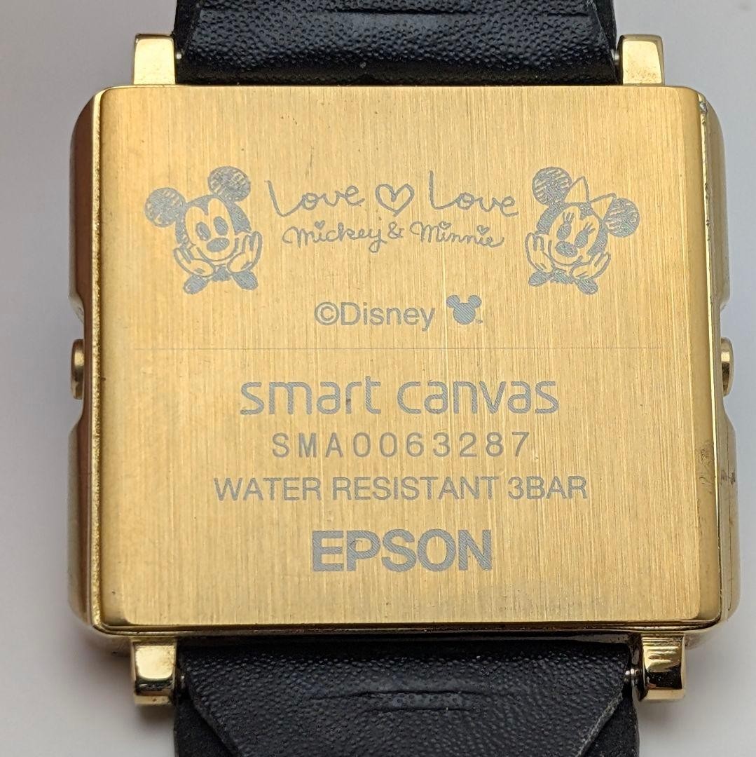 EPSON Smart Canvas Mickey Mouse Collaboration Digital Watch Japan Working Tested