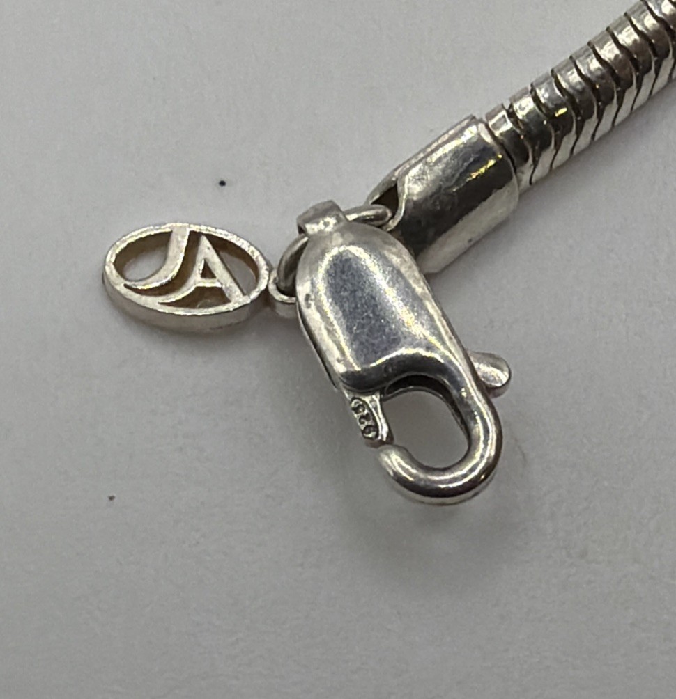 John Atencio Sterling Silver 17” Long Snake Chain 3mm
