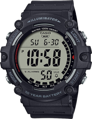 Casio AE1500WH-1AV, Chronograph Watch, Illuminator, 5 Alarms, 10 Year Battery