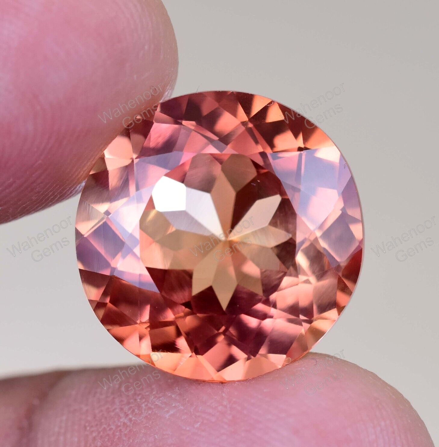 FLAWLESS Natural Padparadscha Sapphire 20.00 Ct Round Certified Loose Gemstone