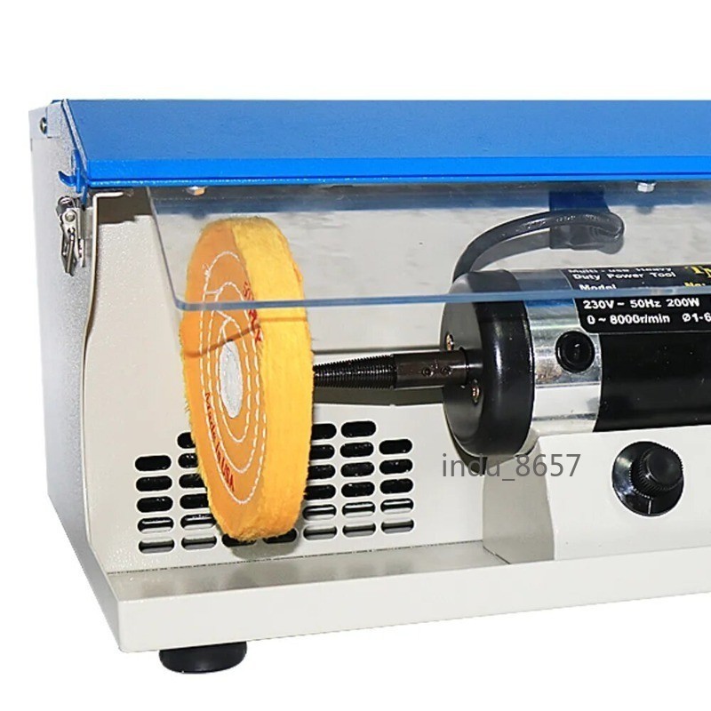 Double Head Dust Extraction Cloth Buffing Polishing Machine 110/220V 200W Motor