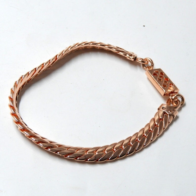 Pure Copper Snake Chain Bracelet Copper Arthritis Pain Relief Biker Bracelet